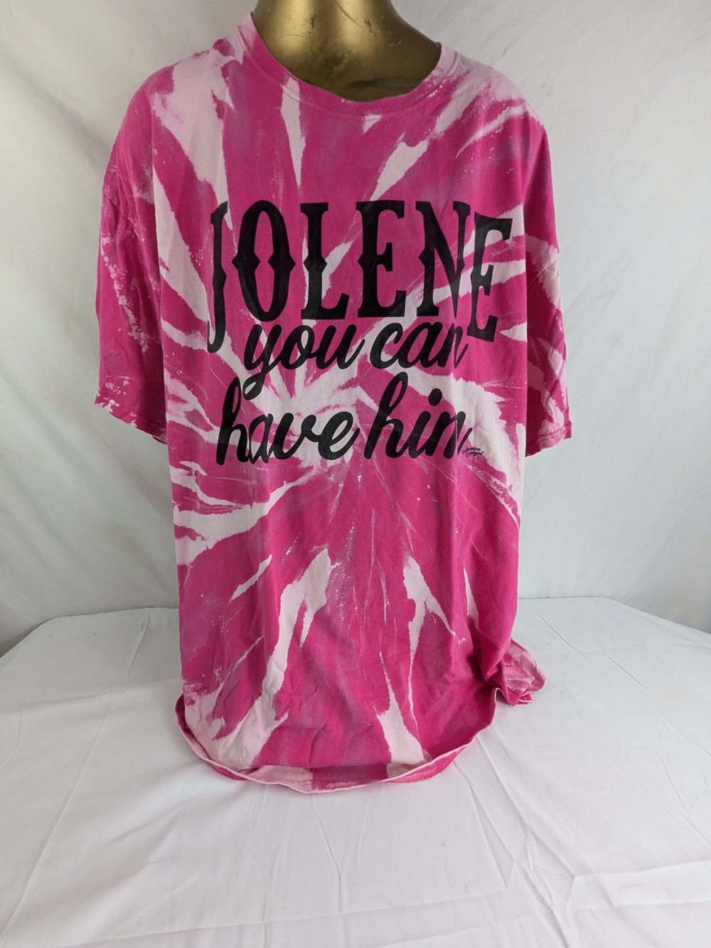 Dolly Parton Jolene You Can Have Him Tie Dye Pink & White 2XL